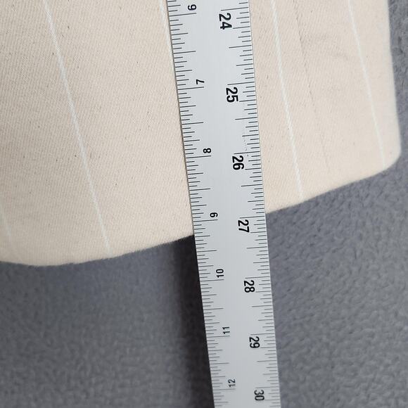 J.Crew Blazer Womens 4 Cream Ivory Pinstripe One Button Notch Lapel Lined Cotton - Picture 4 of 16